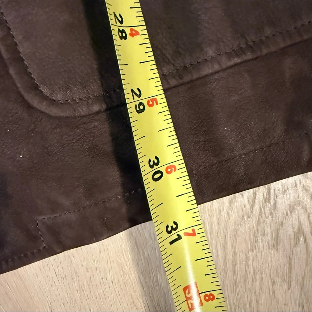 Vintage Mens Medium Cole Haan Country Brown Suede Calfskin Coat Jacket - Picture 5 of 7